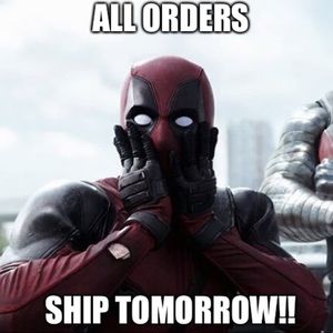 Shipping tomorrow!